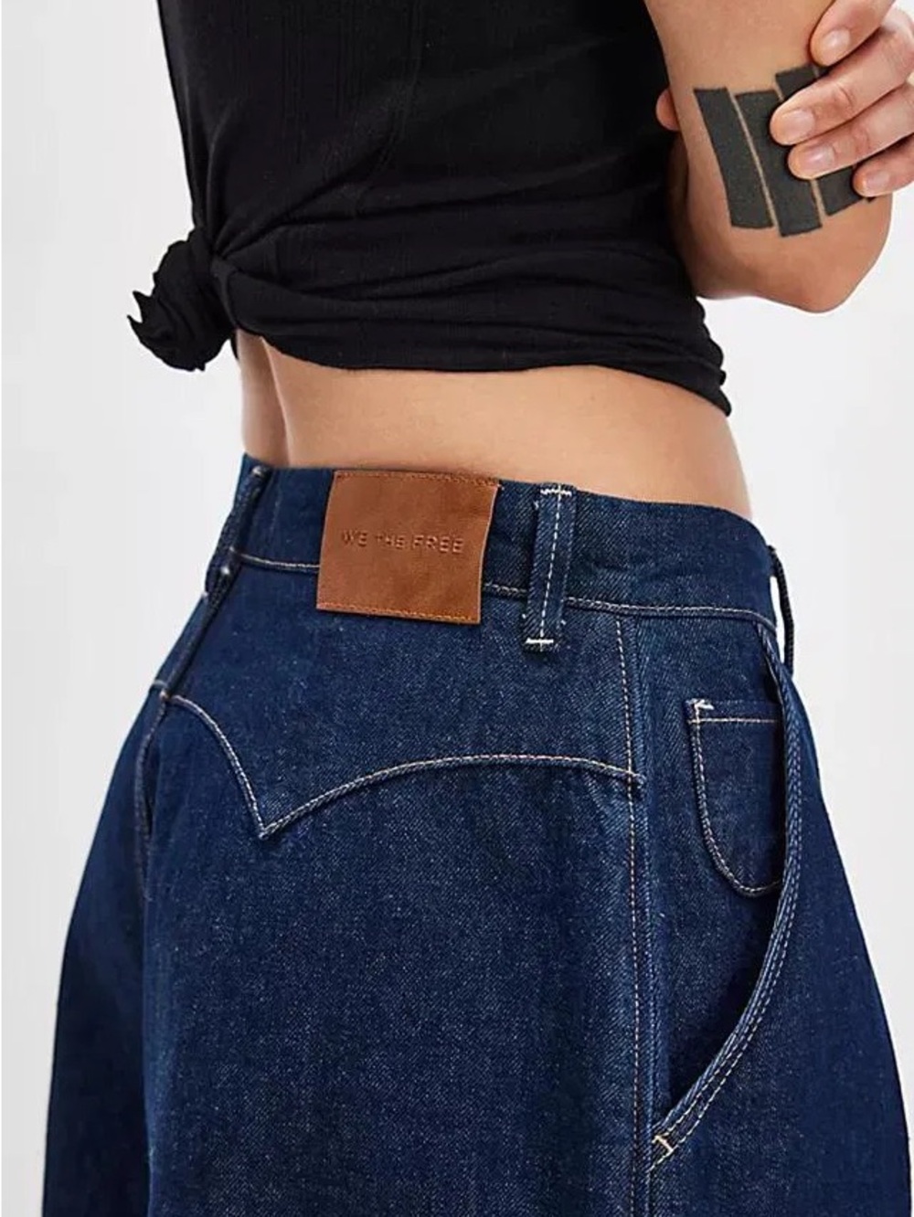 We The Free Antonia Crop Dark Denim Shorts CRVY
Baggy Jort Style NWT 32 - Picture 3 of 11